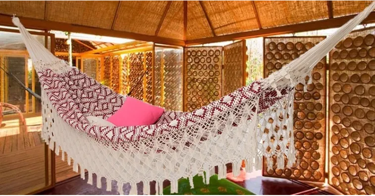 Comprar Hamaca JACQUARD VINHO con Varanda - SUN HAMMOCKS TRADICIONA...