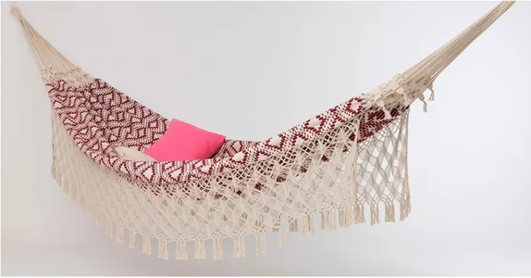 Comprar Hamaca JACQUARD VINHO con Varanda - SUN HAMMOCKS TRADICIONA...