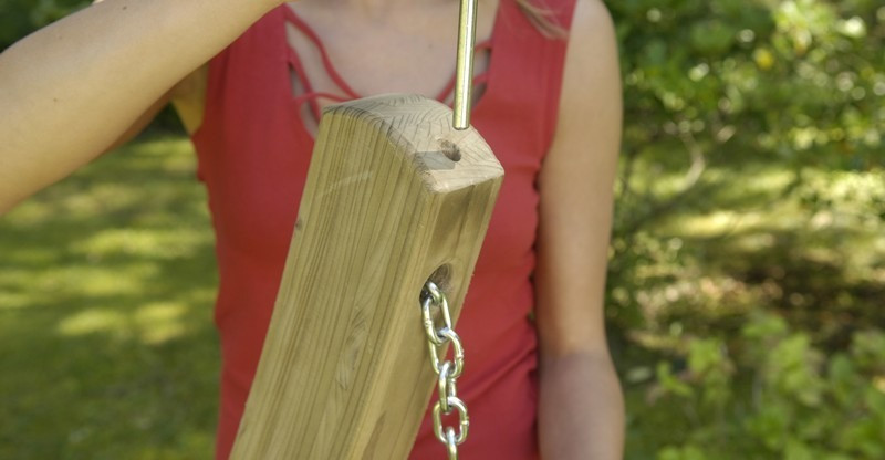 Soporte OLIMPO para hamaca colgante - Detalle cadena de anclaje