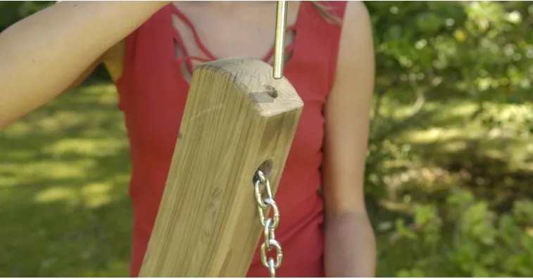 Soporte OLIMPO para hamaca colgante - Detalle cadena de anclaje