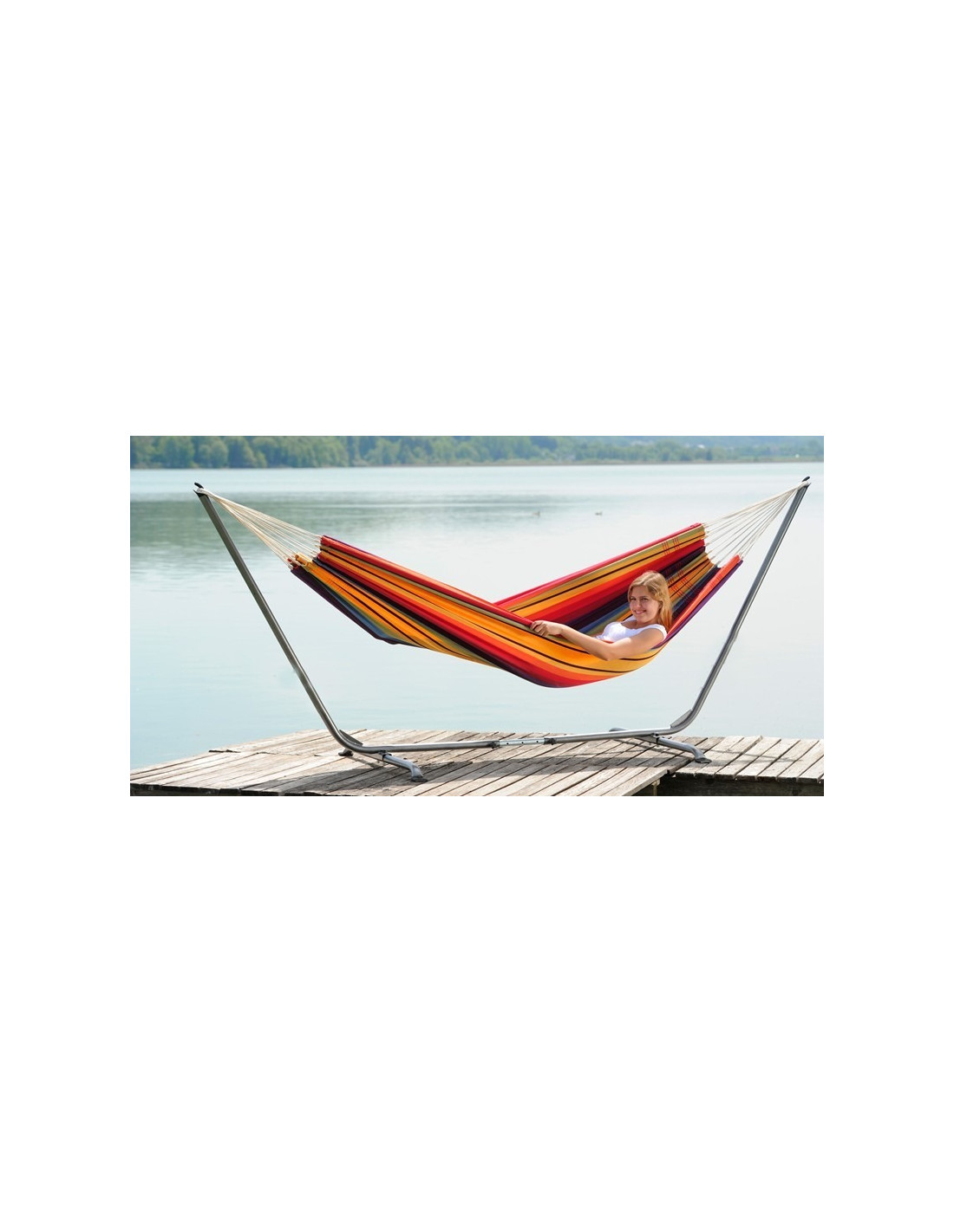Comprar Hamaca Barbados Arco Iris + Soporte Sumo Grande - Amazonas ...
