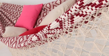 Comprar Hamaca JACQUARD VINHO con Varanda - SUN HAMMOCKS TRADICIONA...