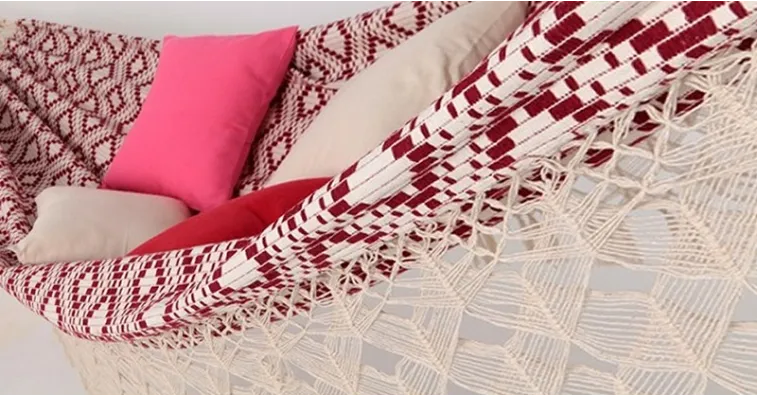 Comprar Hamaca JACQUARD VINHO con Varanda - SUN HAMMOCKS TRADICIONA...