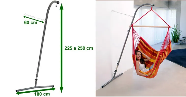 Comprar Hamaca-Silla Brasil Papaya + Soporte Palmera - Amazonas en...