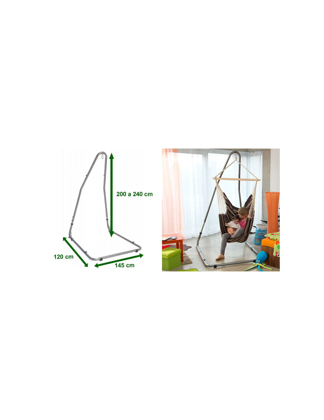Comprar Hamaca-Silla Brasil Mocca + Soporte Luna - Amazonas  en Ham...