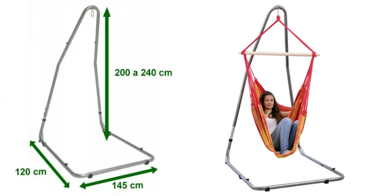 Comprar Hamaca-Silla Brasil Papaya + Soporte Luna - Amazonas en Ha...