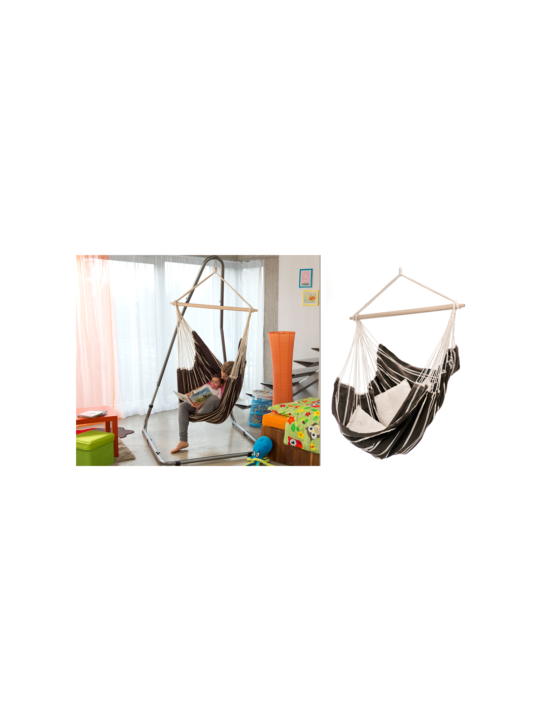 Comprar Hamaca-Silla Brasil Mocca + Soporte Luna - Amazonas  en Ham...