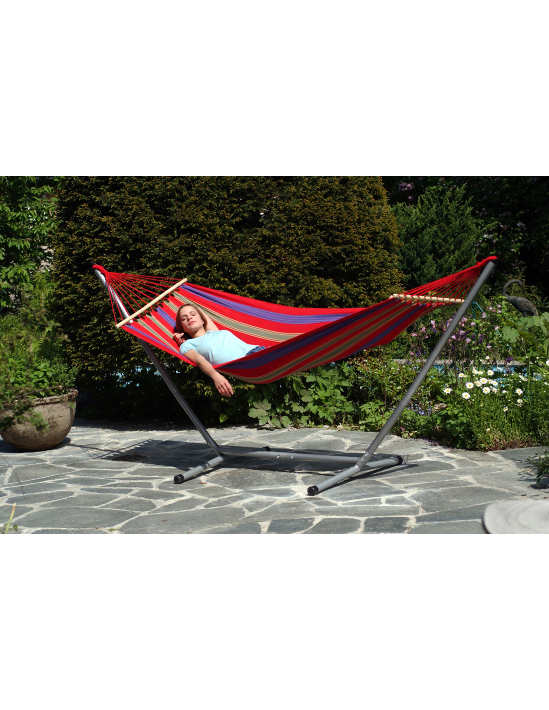 Hamaca con separador ARUBA CAYENNE - En soporte sumo Rockstone