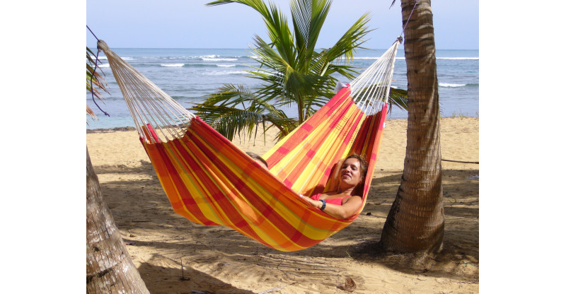 Hamaca Doble Barbados Papaya | 200kg | Envío 24h | Hamacamania