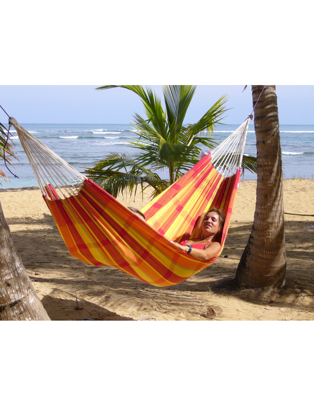 Hamaca Doble Barbados Papaya | 200kg | Envío 24h | Hamacamania