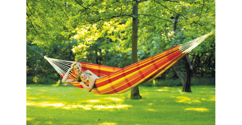 Hamaca Doble Barbados Papaya | 200kg | Envío 24h | Hamacamania